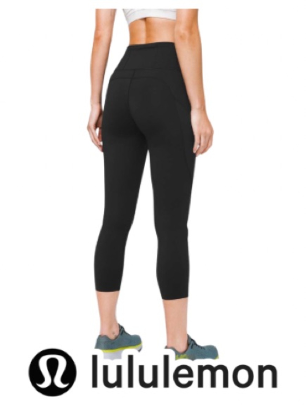 Lululemon | Fast and Free High-Rise Crop 23’ Non-Reflective Nulux Black - Size 8